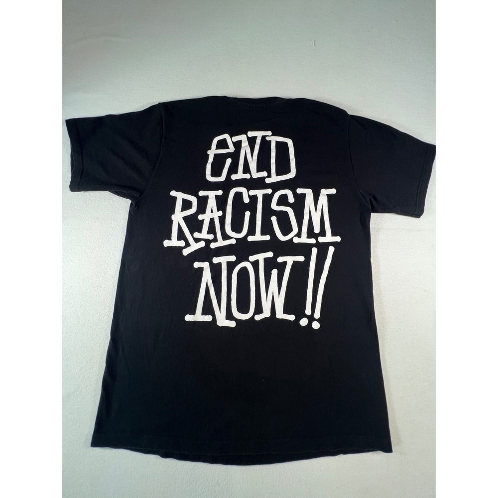 Stussy Stand Firm End Racism Now Graphic T-Shirt Black Mens Size Medium